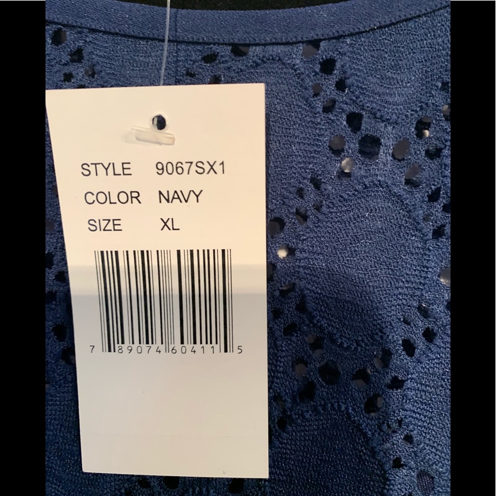 Sleeveless Navy Dress Size XL by Ronni Nicole NWT - Picture 3 of 7